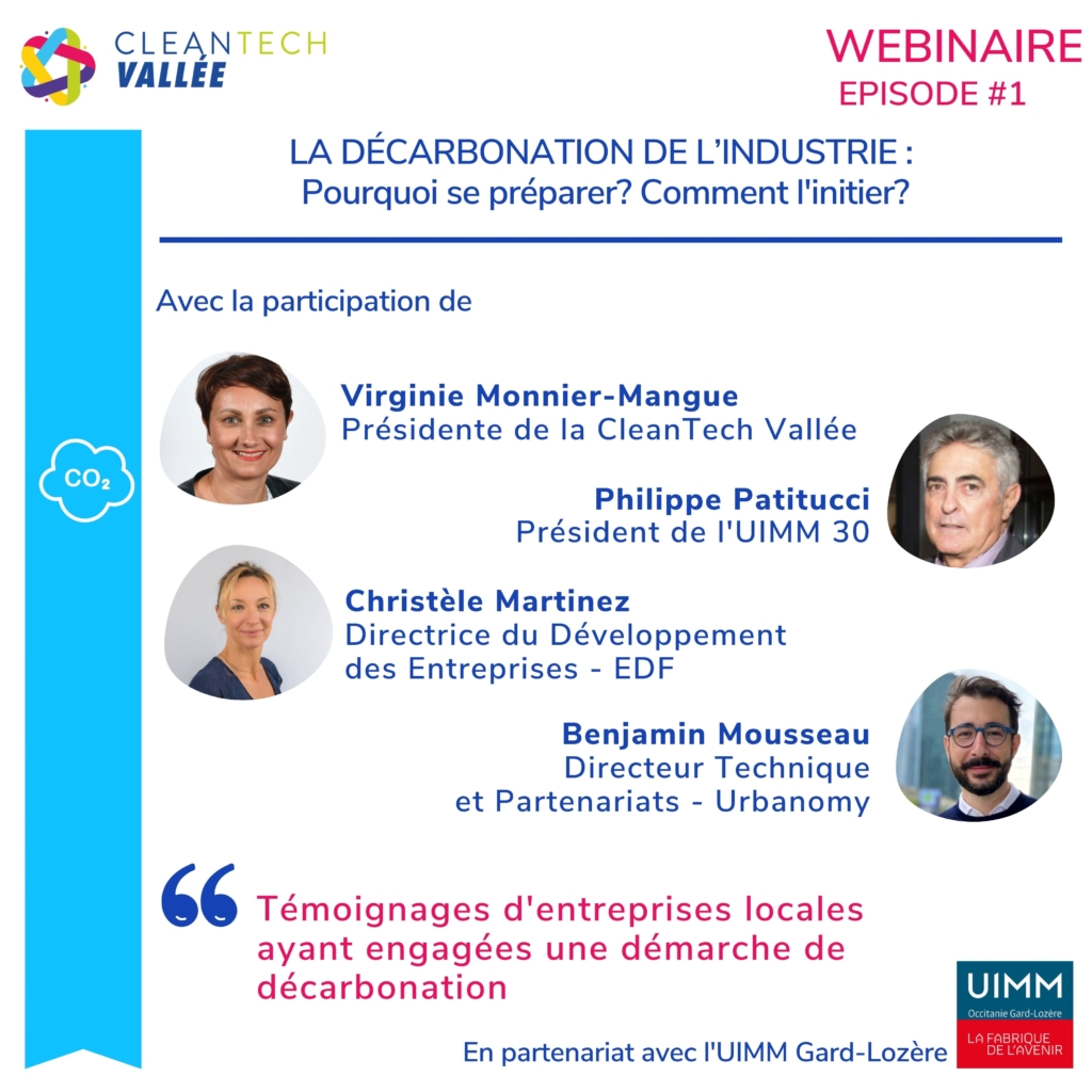 Webinaire – La décarbonation de l&rsquo;industrie : Pourquoi se préparer ? Comment l&rsquo;initier ?
